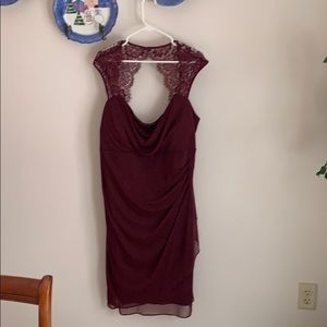 Cocktail Dress - Maroon in Color
